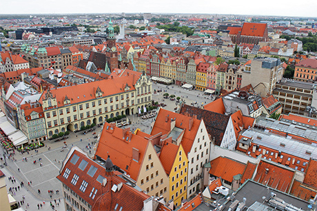 Blick vom Turm der Elisabethkirche auf den Großen Ring