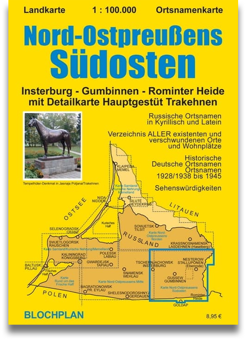 Blochplan: Landkarte »Nord-Ostpreußens Südosten« Blochplan: Landkarte »Nord-Ostpreußens Südosten«