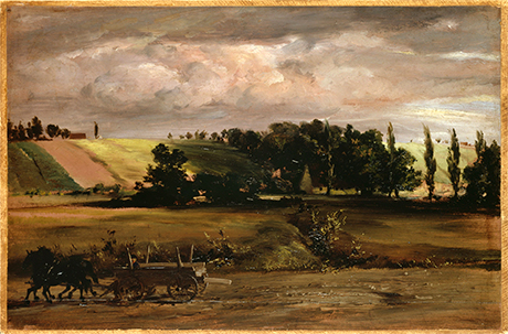 Adolph Menzel: Gewitter am Tempelhofer Berg, Öl auf Papier, 1846 Köln. Abbildung: Wallraf-Richartz-Museum, © Rheinisches Bildarchiv Köln