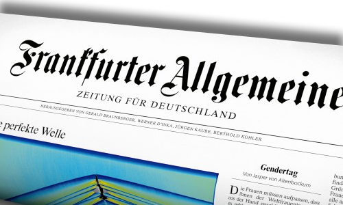 Zeitungsrolle: F.A.Z. (Ausschnitt)