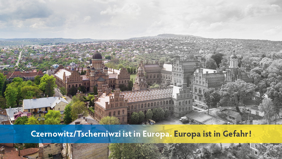 Campus der Nationalen Jurij-Fedkowytsch-Universität in Czernowitz/Tscherniwzi. Foto: Adobe Stock, dianagrytsku, Bearbeitung: Ania Dejewska