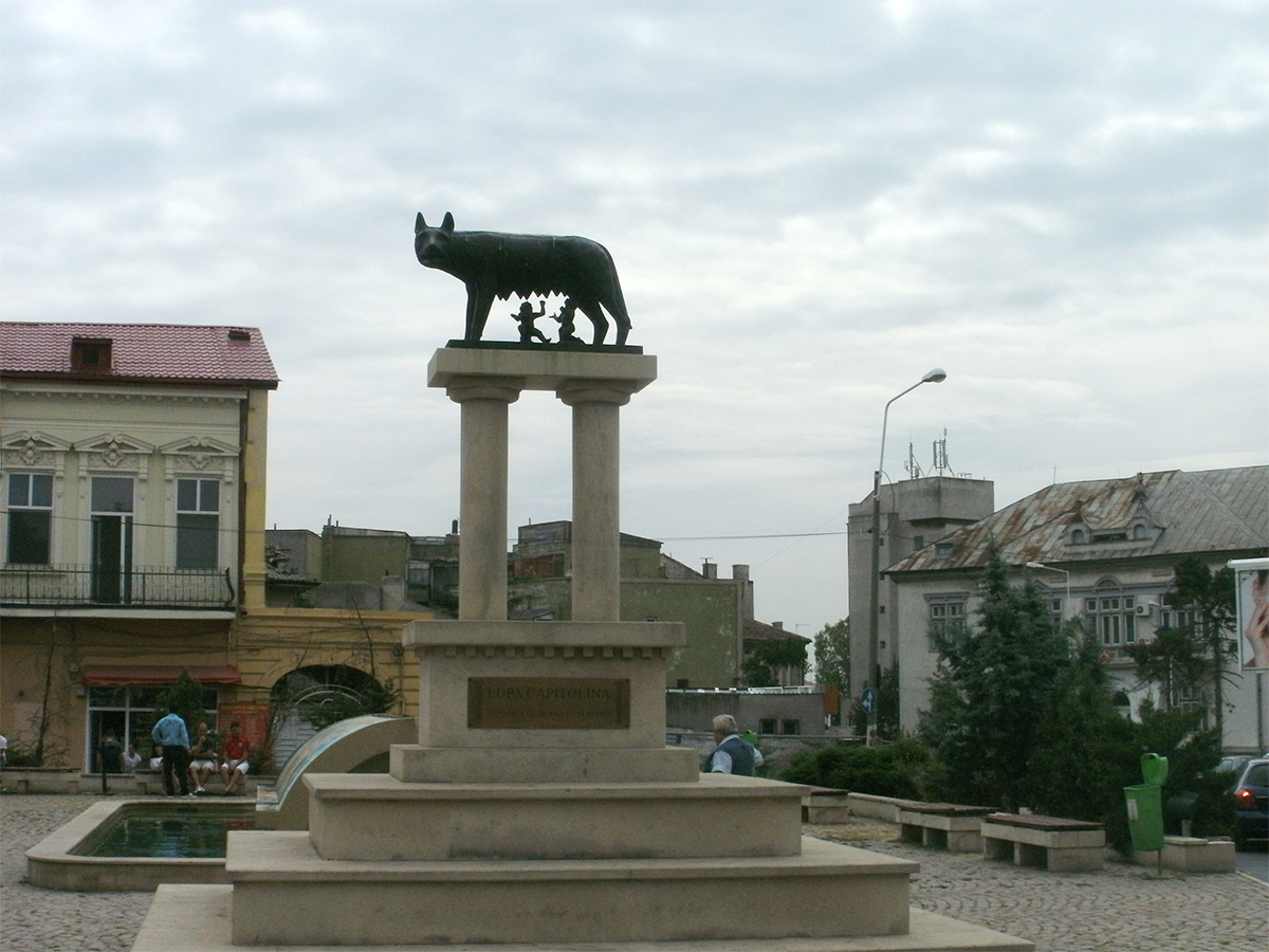 Die Romulus-und-Remus-Statue in Konstanza
