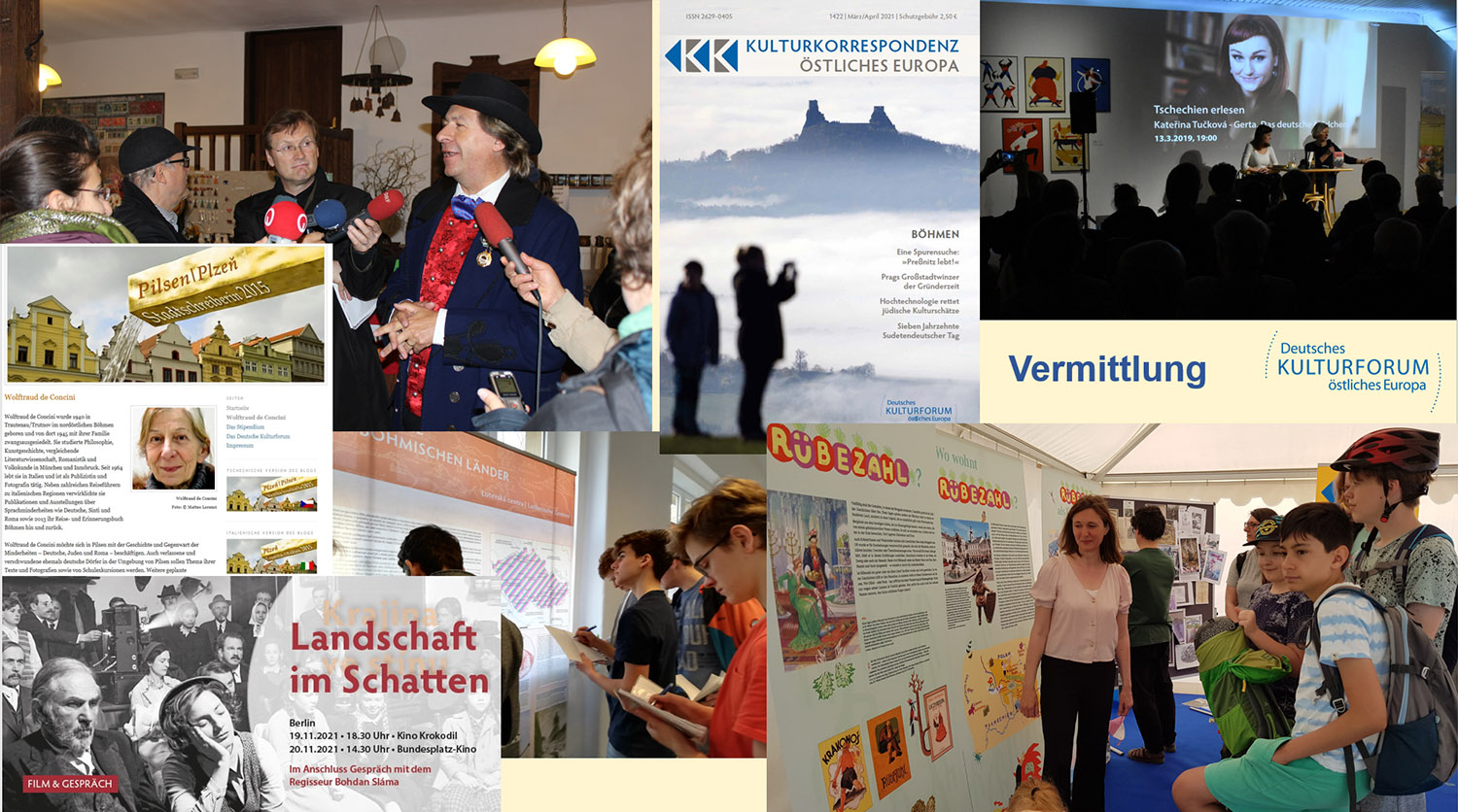»Gemeinsames Kulturerbe«: Ausschnitt aus der Powerpoint-Präsentation von Tanja Krombach mit Beispielen der Vermittlung deutsch-tschechischer Kultur