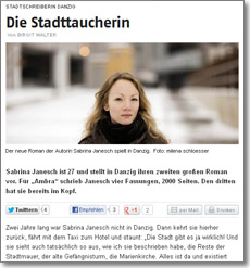 Frankfurter Rundschau, 16.08.2012: Die Stadttaucherin (Ausriss) Frankfurter Rundschau, 16.08.2012: Die Stadttaucherin (Ausriss)