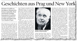 Zeitungsauschnitt: NZZ, 06.02.2011: Geschichten aus Prag und New York Zeitungsauschnitt: NZZ, 06.02.2011: Geschichten aus Prag und New York