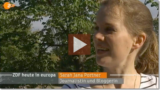 Screenshot: ZDF – Heute in Europa, 05.09.2011:  Auf Tour von Tallinn nach Turku. Stadtschreiberin Sarah Jana Portner