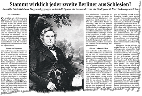 Zeitungsausschnitt: Berliner Zeitung, 19.06.2012: Stammt wirklich jeder zweite Berliner aus Schlesien? Zeitungsausschnitt: Berliner Zeitung, 19.06.2012: Stammt wirklich jeder zweite Berliner aus Schlesien?