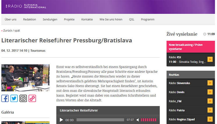 Screenshot Radio Slovakia International, 04.12.2017