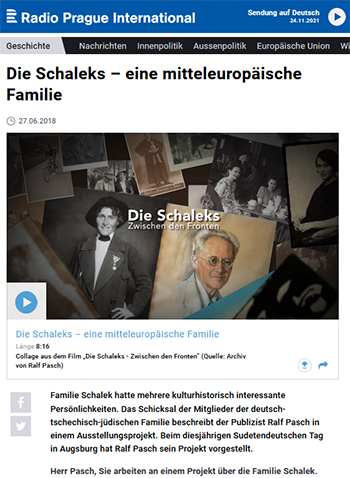 Screenshot: Radio Prag International, 27.06.2018, Die Schaleks – eine mitteleuropäische Familie