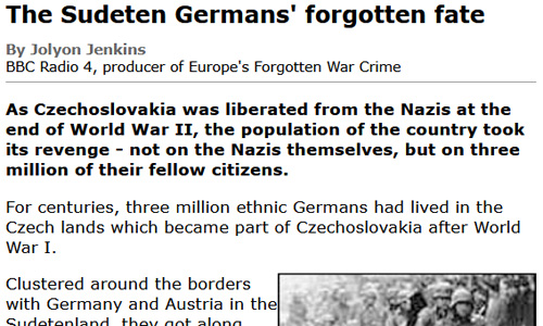 BBC News, 07.02.2004: The Sudeten Germans' forgotten fate